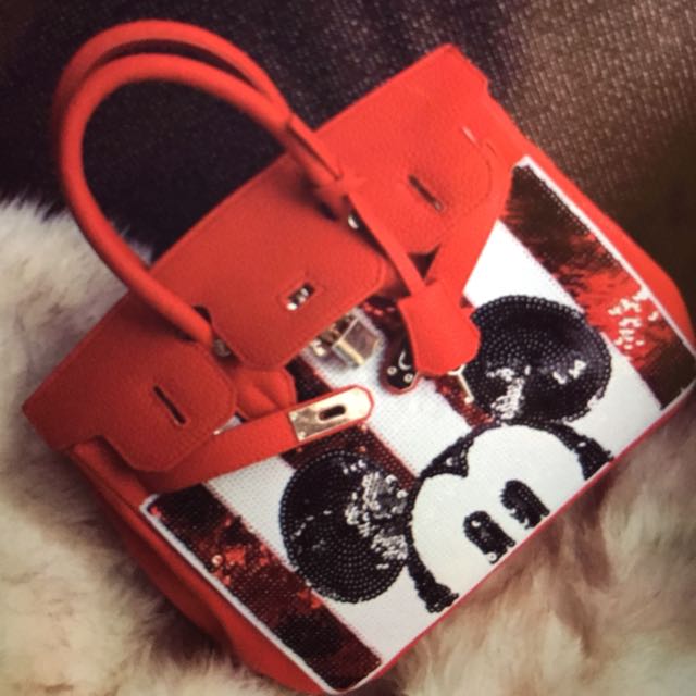Hermès Birkin 35 Custom Artwork Mickey Mouse Bag