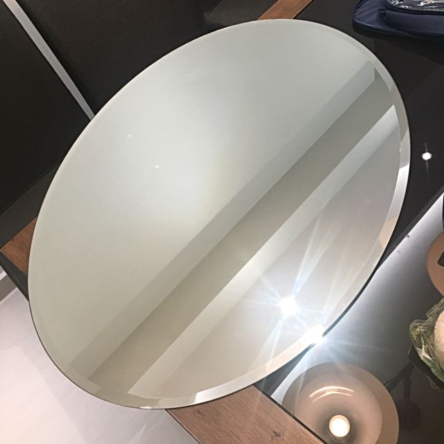 Oval Wall Mirror (from Ikea), Furniture & Home Living, Home Decor