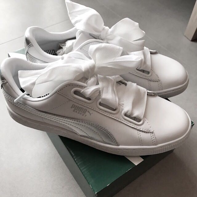 PUMA Basket Heart Explosive White Women s Fashion Footwear Sneakers on Carousell
