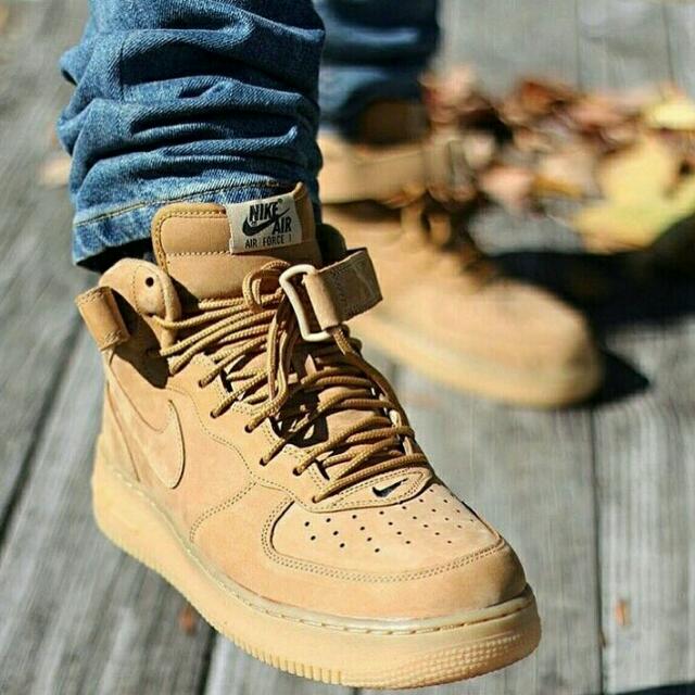 nike air force 1 mid flax