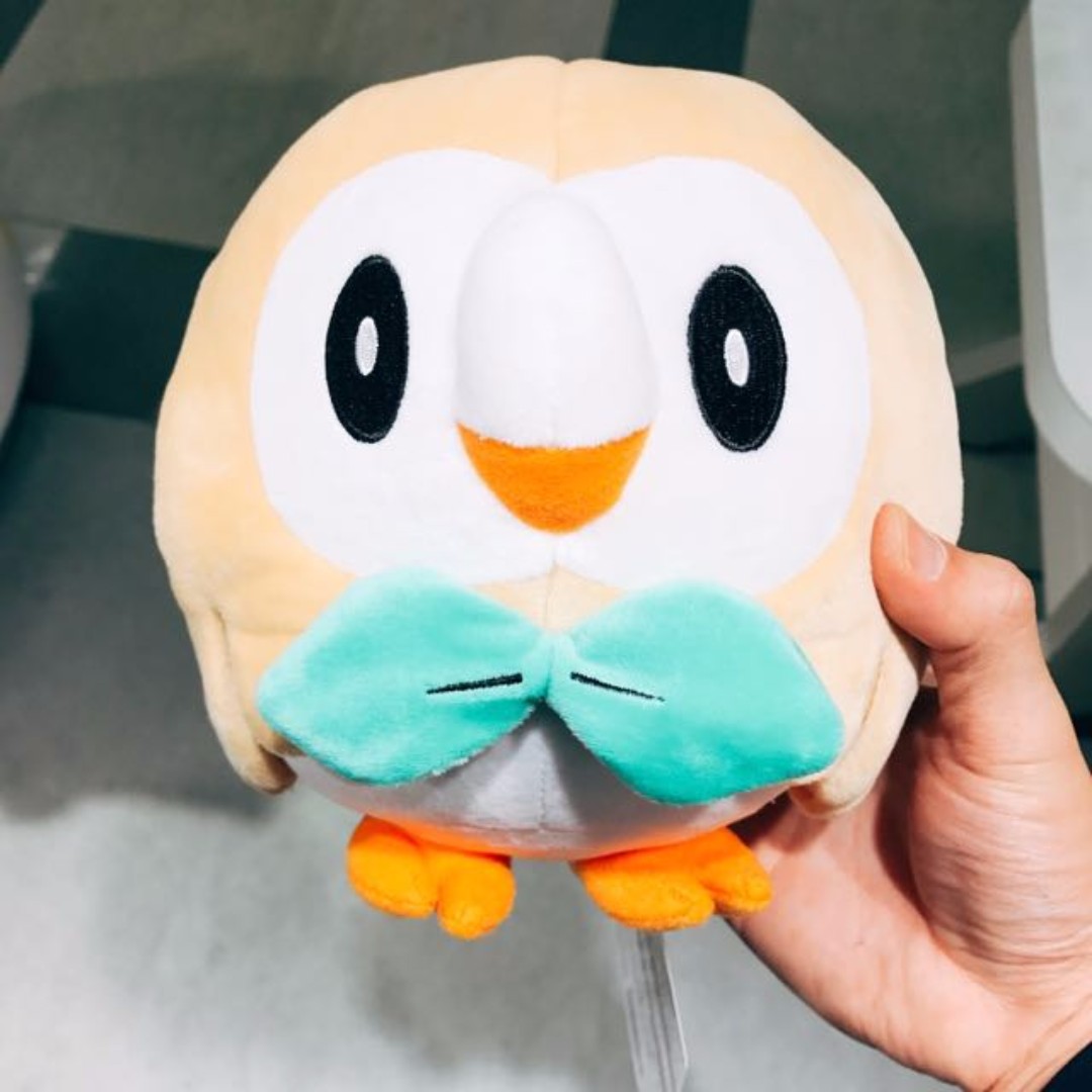 rowlet plush pokemon center