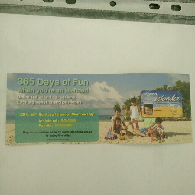 Sentosa Islander Membership, Tickets & Vouchers, Vouchers on Carousell