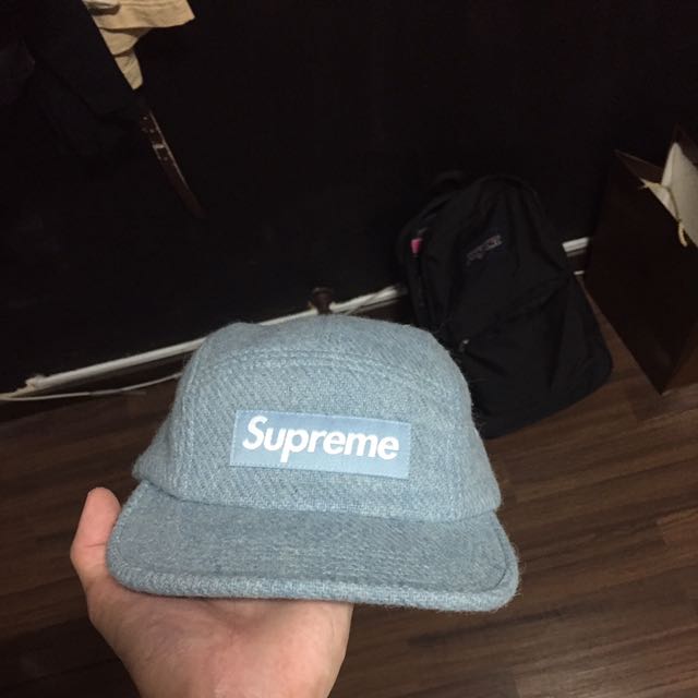 light blue supreme hat