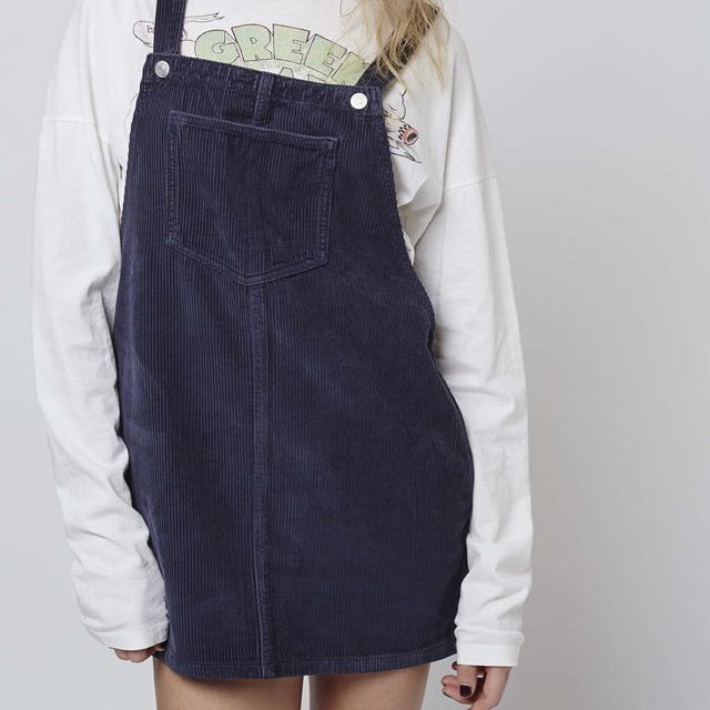 TOPSHOP PETITE MOTO Cord Pinafore Dress Women s Fashion Tops