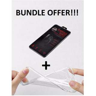 [$5] iPhone & Samsung Bundle: Tempered Glass Screen Protector + Soft TPU Cover