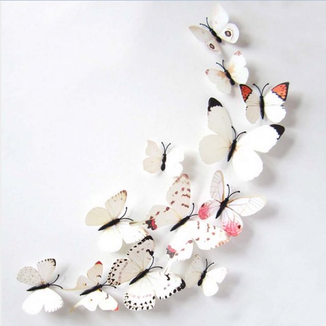 3d Butterfly Wall Decals 12pc Home Furniture Home Decor On