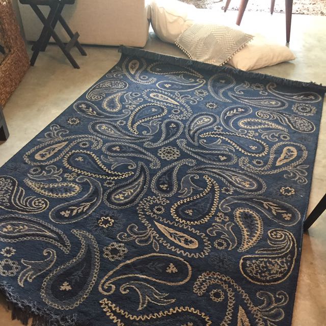 Blue Rug , Carpet IKEA VILSUND, Furniture & Home Living, Home Decor