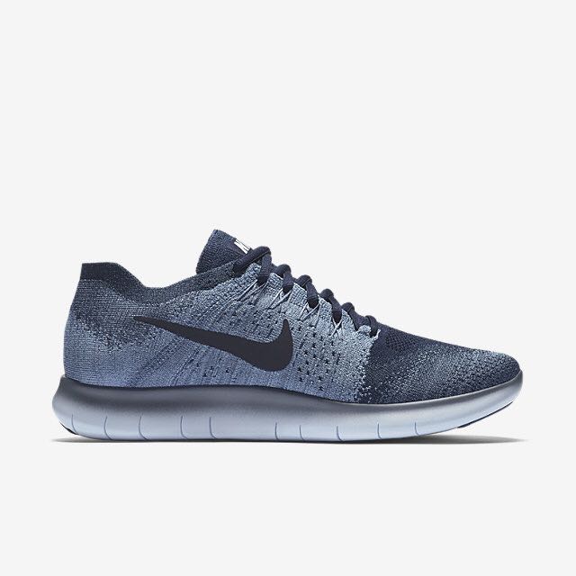 Nike Free RN Flyknit 2017 Men Ocean Fog Work Blue College Navy