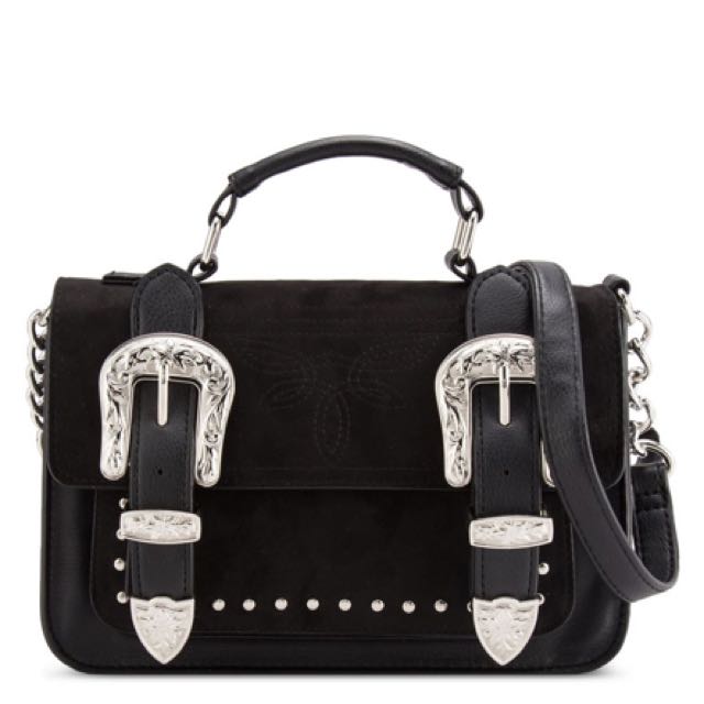 River Island Black Western Satchel