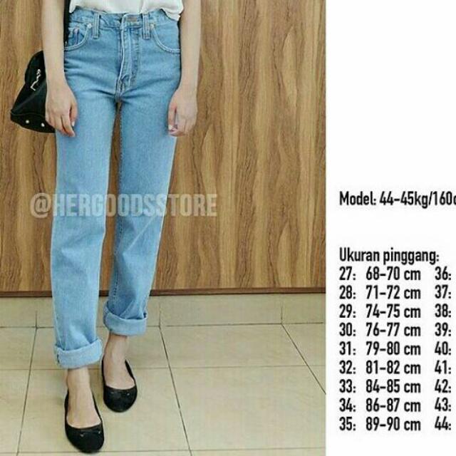 Boyfriend Jeans Levis, Fesyen Wanita, Pakaian Wanita di Carousell