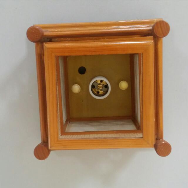 Ceiling Light (Category: Lighting) located in Singapore. Submitted by kaiiak.1 (Listing ID 99108730, Image 3). Description: Japanese style ceiling light The frame made of wood One piece left Condition 8/10 Deal in Boon Kent MRT.
