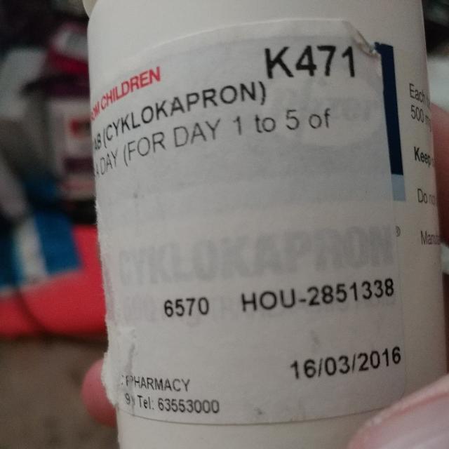 Cyklokapron Tranexamic Acid 500mg 100 Tabs From Pfizer Beauty Personal Care Face Face Care On Carousell