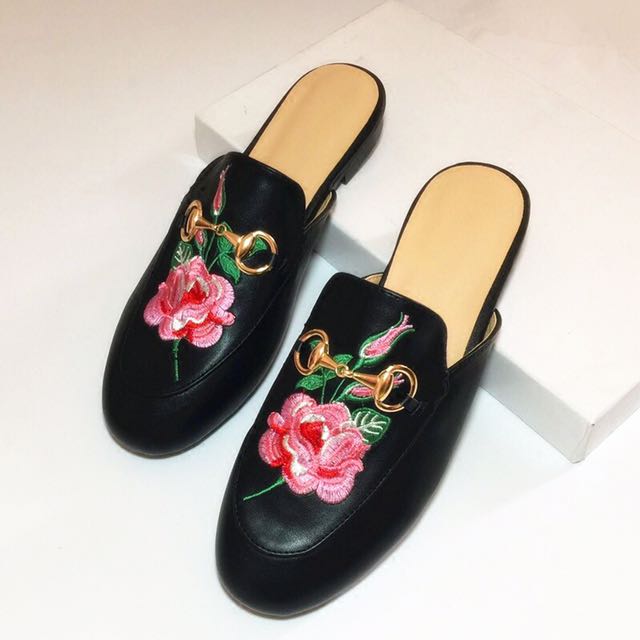 GUCCI (NORMAL QUALITY) ROSE MULES, Women's Shoes on Carousell