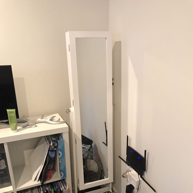 Mirror And Jewellery Cabinet Home Furniture On Carousell
