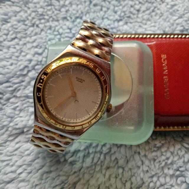 swatch irony gold