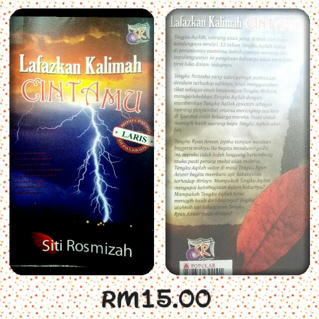 Novel Lafazkan Kalimah Cintamu Books Stationery Books On Carousell