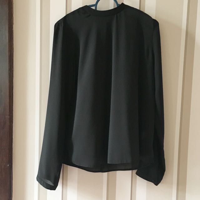 Primark Black Chiffon Blouse Women s Fashion Tops Blouses on Carousell