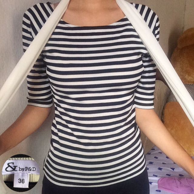 Stripe Top By Pd Womens Fashion Womens Clothes On Carousell