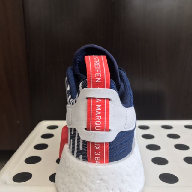 ADIDAS NMD R2 NAVY WHITE Men s Fashion Footwear Sneakers on Carousell
