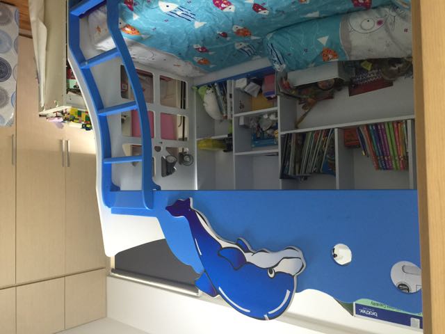 Children Dolphin Double Decker Bunk Bed Furniture Beds - 