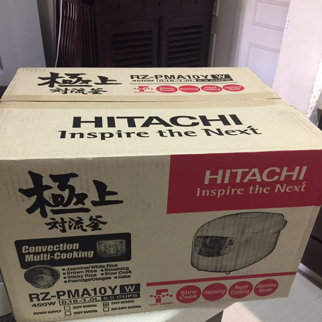 Hitachi Rice Cooker, RZPMA10Y, 1.0L, 5.5 Cups, TV & Home Appliances