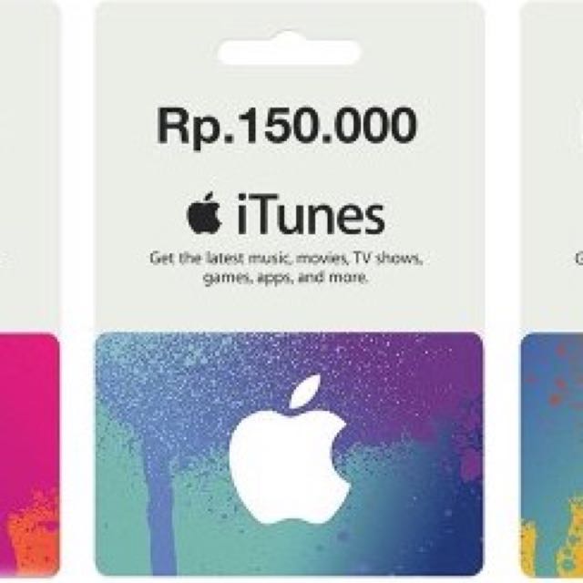 ITUNES GIFT CARD INDONESIA, Tiket & Voucher, Kartu Hadiah & Voucher di