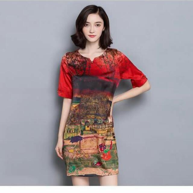 korean silk dress