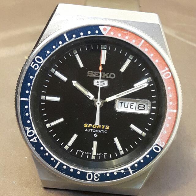 Seiko 5 Sports Automatic Pepsi 6309-836A Diver's 1981, Women's Fashion,  Watches & Accessories, Watches on Carousell