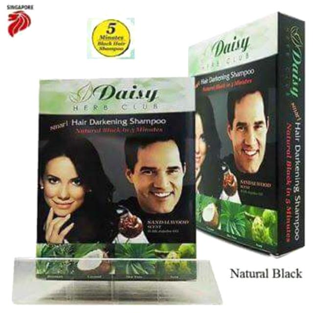 6 Sets Daisy Hair Darkening Shampoo With Natural Plant Keratin