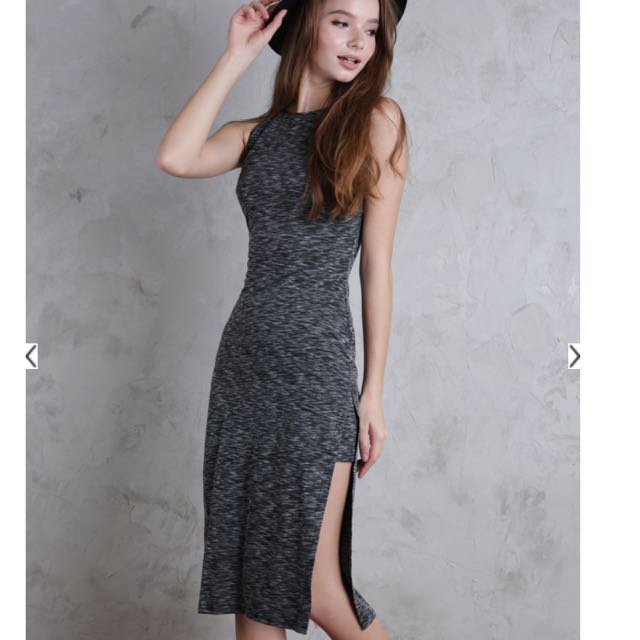 distressed midi dress