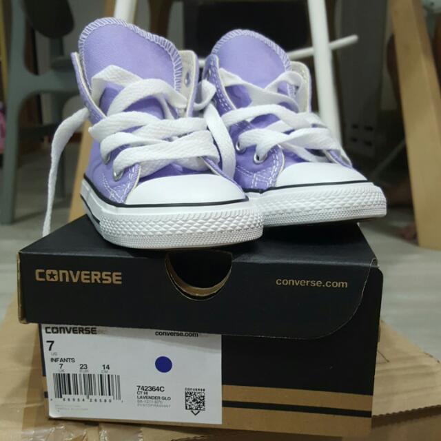 kids purple converse
