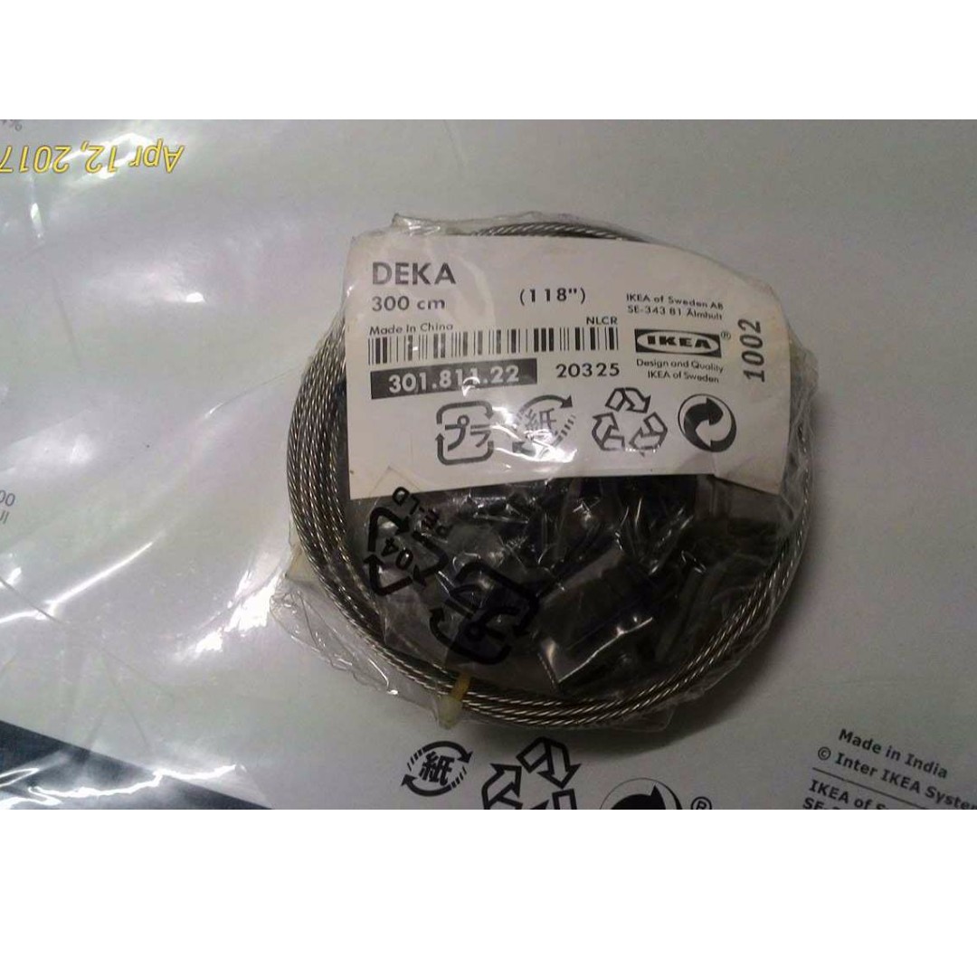 IKEA DEKA Curtain wire, Furniture & Home Living, Home Decor, Curtains