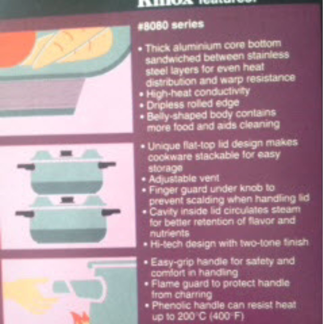 Kinox Cookware Casserole 8.8L, TV & Home Appliances, Kitchen Appliances