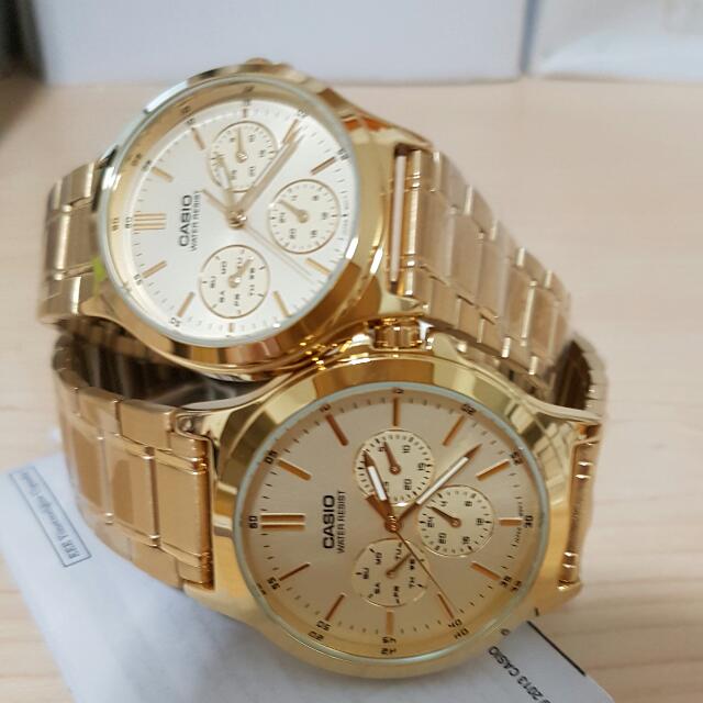 couple watch casio gold