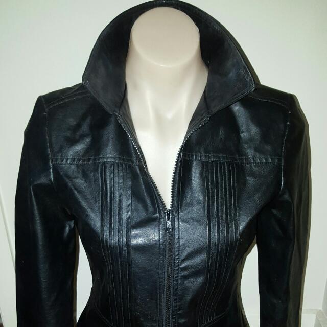 Sportsgirl Faux Black Leather Jacket Women S Fashion Clothes On Sportsgirl Faux Black Leather Jacket Women S Fashion Clothes On Carou