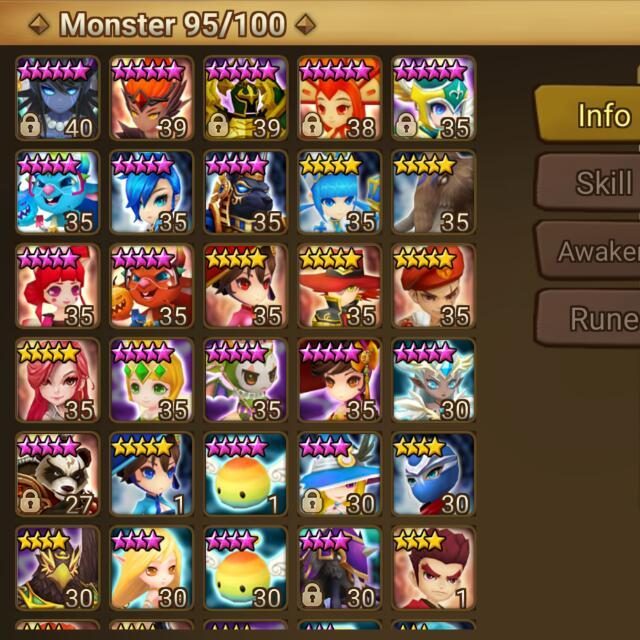 Summoners War Asia Account Video Gaming Gaming Accessories Game T Cards And Accounts On 