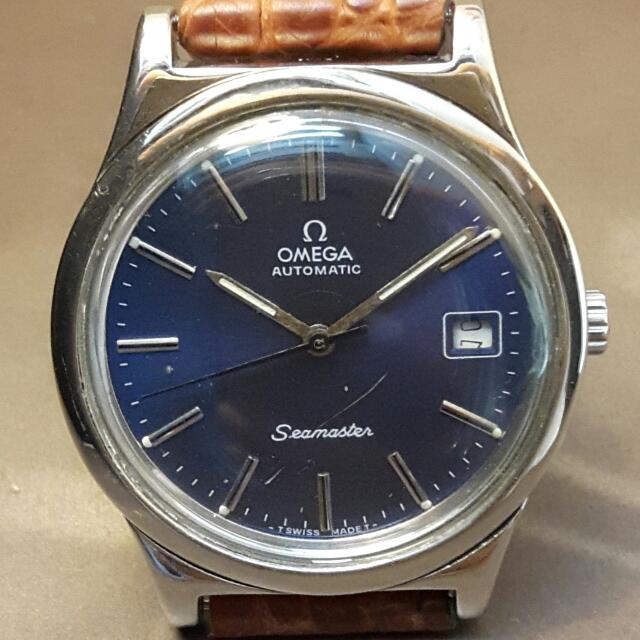 omega seamaster blue dial vintage
