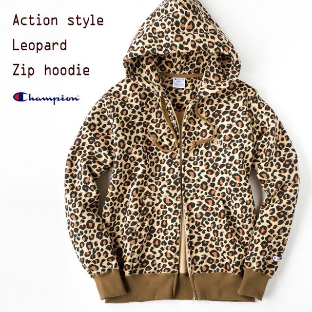 champion hoodie leopoard style
