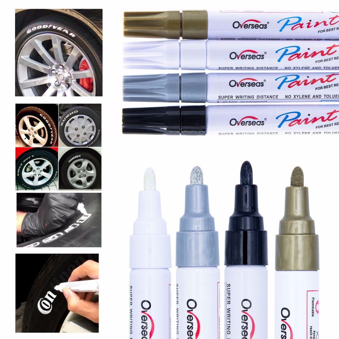 Universal Waterproof Permanent Paint Marker Metal Pen Car Tire Tread Tyre Rubber