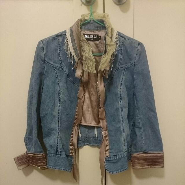 Japanese Style Denim Jacket Women S Fashion Clothes On Carousell