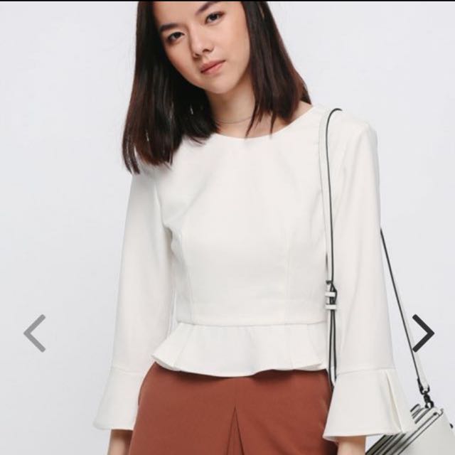 bell sleeve peplum top