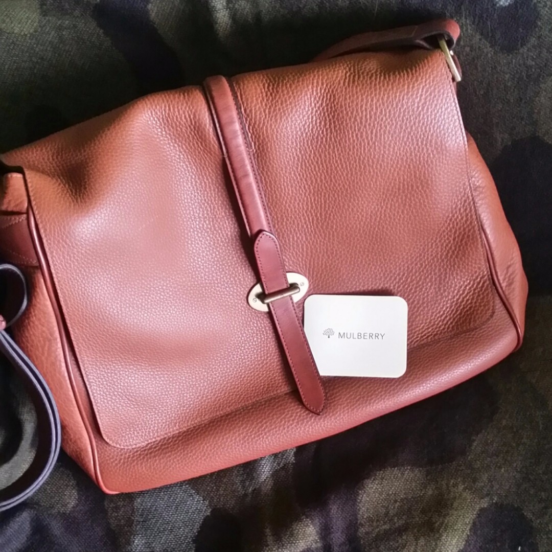 Mulberry Messenger Bag Full Leather with Inner Lining Men s Fashion Bags Sling Bags on Carousell