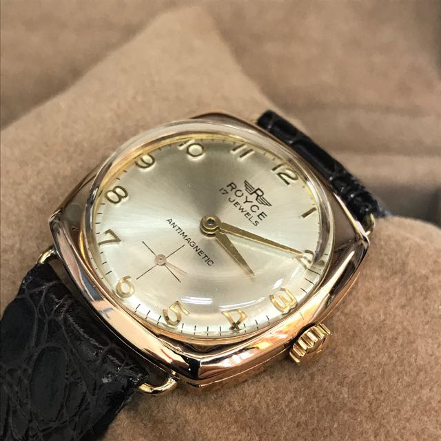 Vintage Boy Size Royce Automatic Watch Solid 9K Gold W0175
