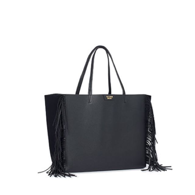 Victoria secret black tassel bag discount