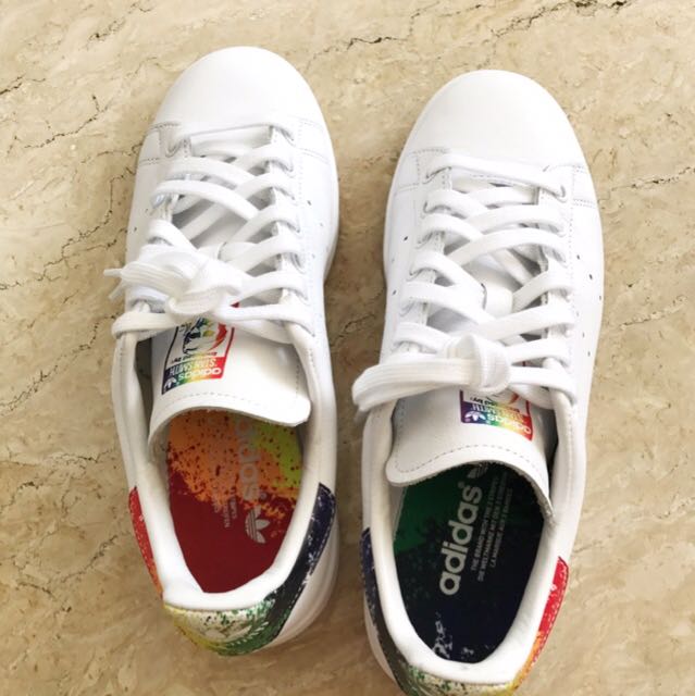 Adidas Stan Smith Rainbow Multi Colour Men s Fashion Footwear Sneakers on Carousell