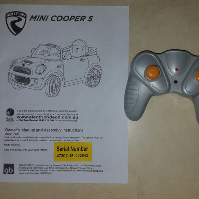Paragon child products mini cooper 2025