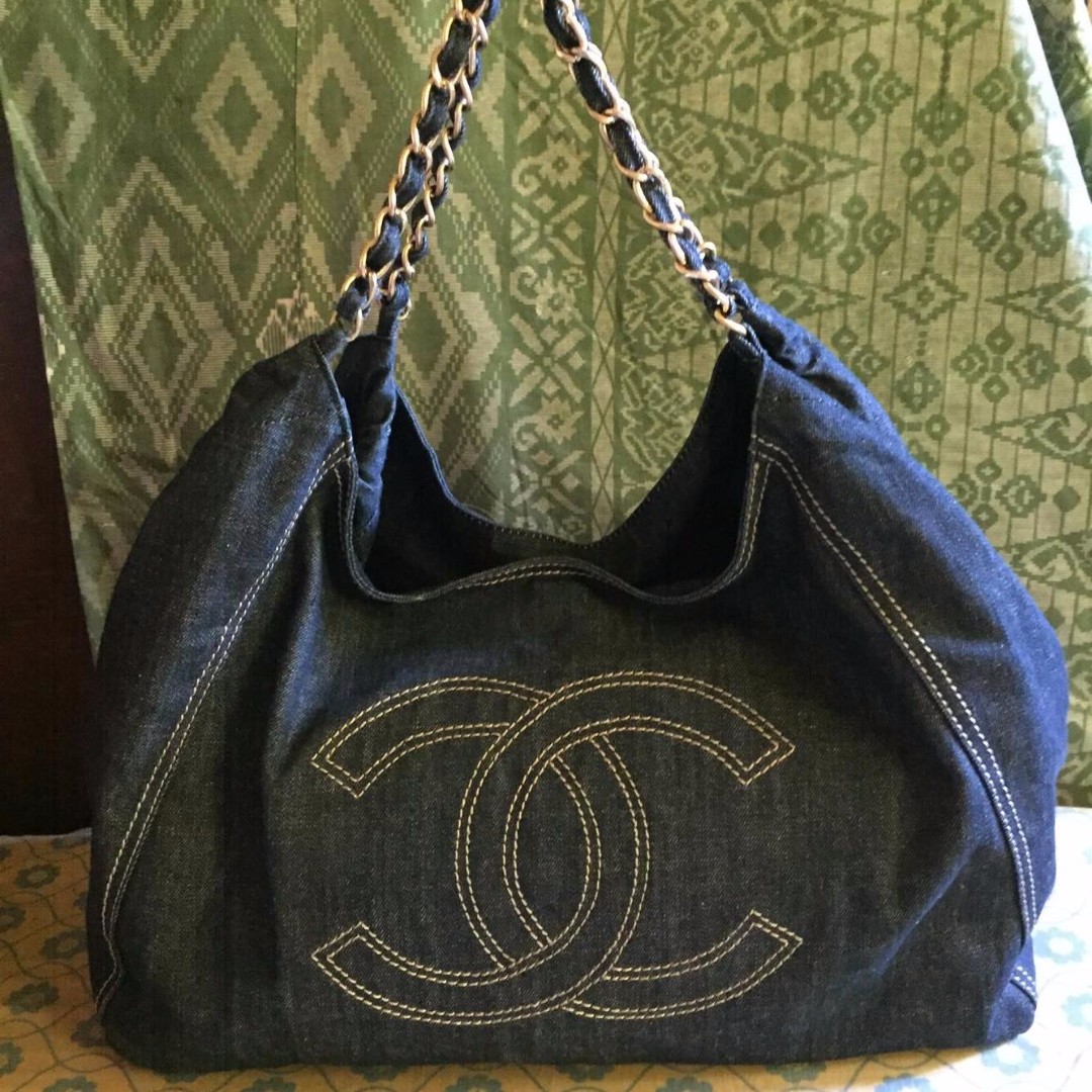 Chanel Blue Denim XL Coco Cabas Tote Chanel