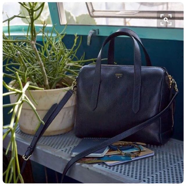 Fossil sydney satchel heritage blue outlet