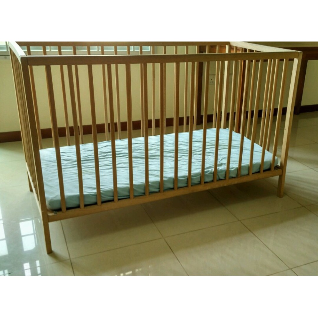 Ikea cradle (cot, mattress for baby), Furniture & Home Living