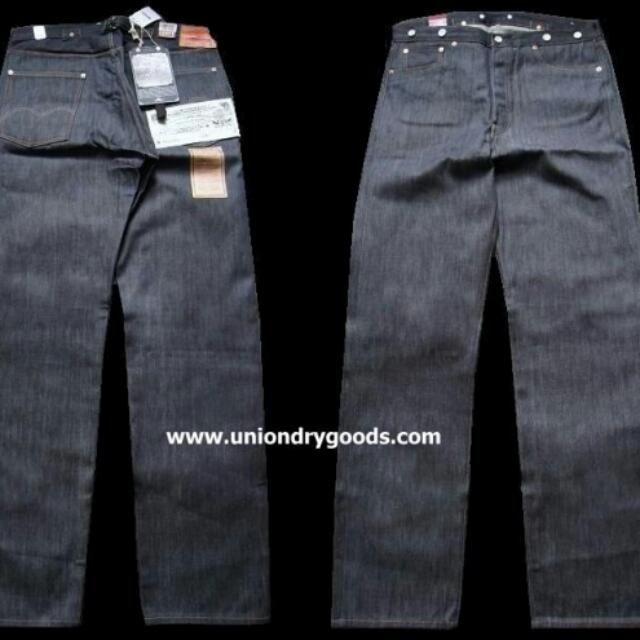 raw unwashed denim levis